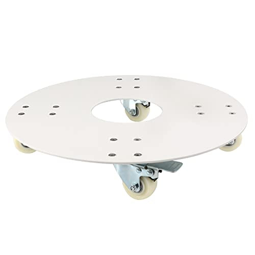 Plant Stand with Wheels (16" round white)