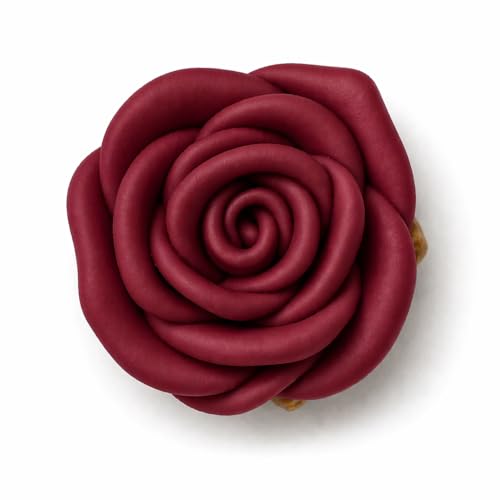 Edible Deep Burgundy Rose Toppers (Burgandy)