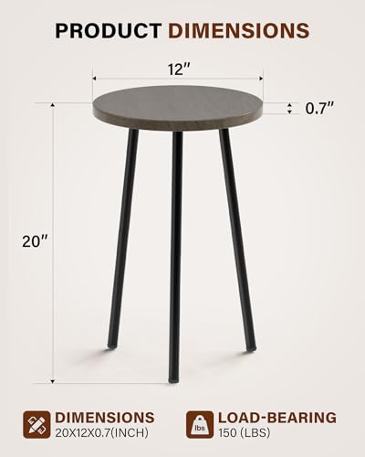 Plant Stand Indoor 2 Pack (Grey Wood / 20"&20")