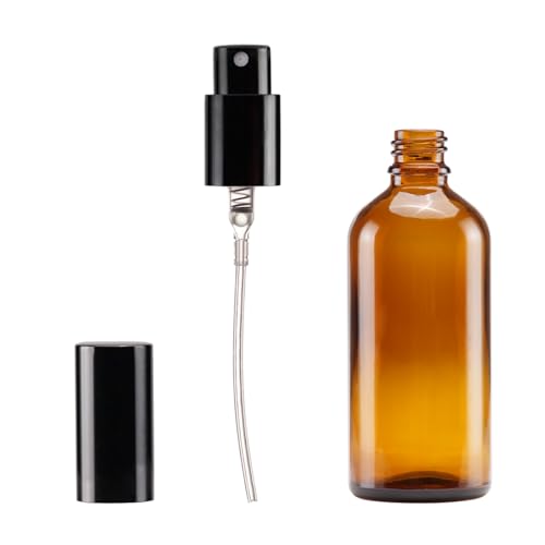Amber Glass Spray Bottles 4oz (100ml-9 / Amber)