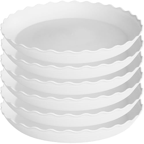 6 Pack Plant Saucer 5 inch (5" (6 pack) / White)