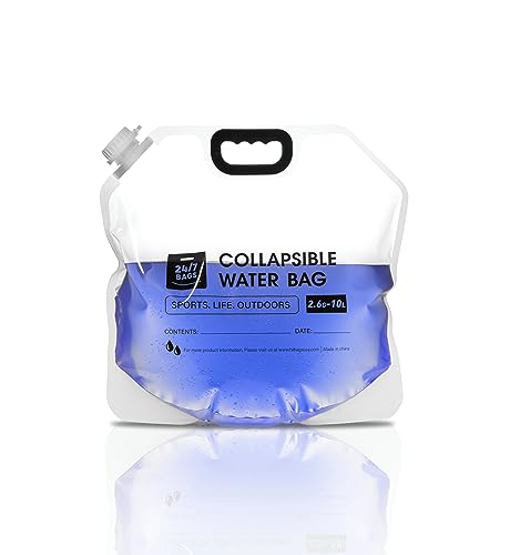 4 Pack Collapsible Water Container Bag 2.6 Gallon (2.6 GAL/ 10 L Water Bag)