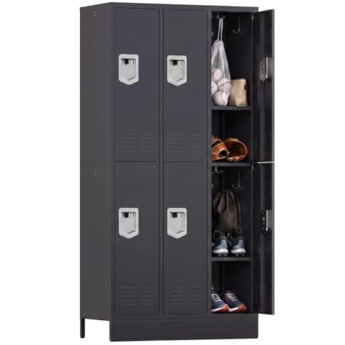 6 Door Metal Storage Locker for Employees (Grey / 6 Door-(72"H x 35.4"W x 15.75"D))