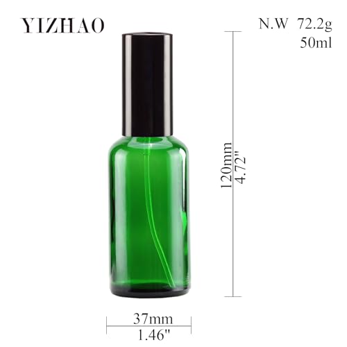 Green Glass Spray Bottles 2oz (12 Count)