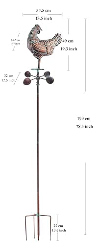 79" Large Wind Spinner Outdoor (3d Hen)