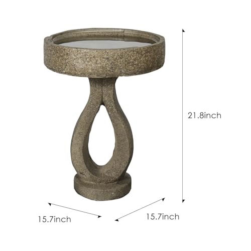 21.8”Birdbaths for The Garden Clearance (21.8in. H / stone-brown)