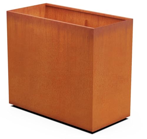Corten Steel Planter Rectangle Outdoor Metal Garden Box Heavy Duty