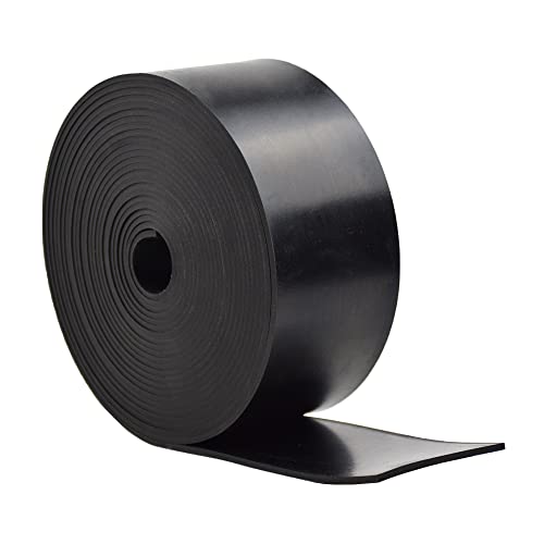 Solid Rubber Strips Neoprene Rubber Weather Stripping for Garage Door Seals Under Bottom (3" X 25' / .125" thick(No Adhesive）)