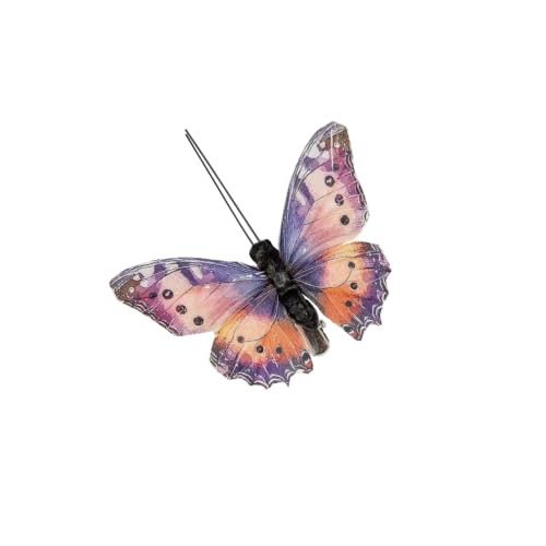 Artificial Feather Simulation Butterfly Party Decoration Set (H Clip)