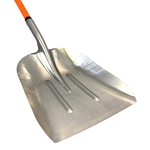 Ashman Aluminium 48 inch Snow Shovel with Large Head and Durable Handle (Scoop Shovel / 6 Pack)