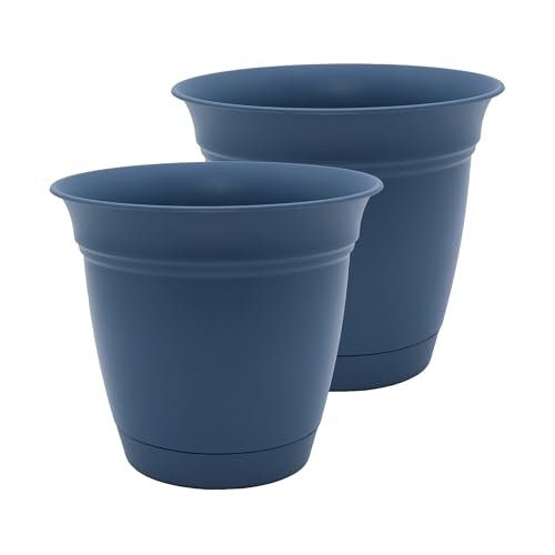 Eclipse Round Planter Pot (Slate Blue / 12" (Pack of 2))