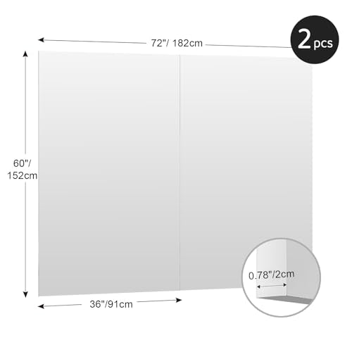 Gym Mirror 60"x36" 2 (Magnetic / 60 x 36 inch)