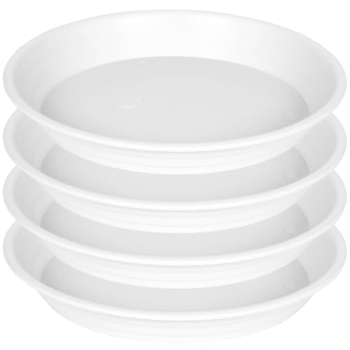 Plant Saucer Pot Tray 12 inch (12" - 4 Pack / White)