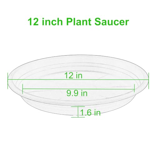 2 Pack of 12 inch Plant Saucer (12" (2 pack) / Gray)