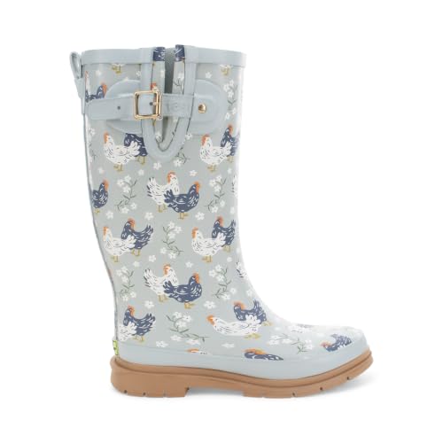 Women's Tall Waterproof Rain Boot (7 / Blue)