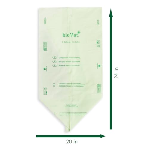 8 Gallon Compostable Food Scrap Bags (10 Count (Pack of 1) / 8 Gallon)
