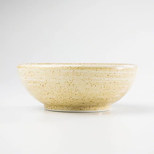 Minoyaki Series Small Round Glazed Ikebana Flower Vase (5.04 x 5.04 x 1.89 inches / Sand Beige)