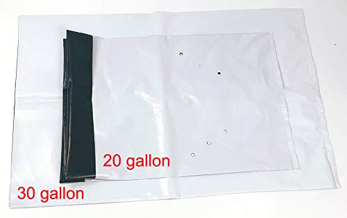 30 Gallon Black White Poly Grow Bag Large Thick Plastic Transplanter Bags (10 Count)