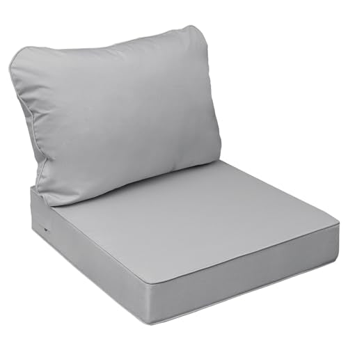 Outdoor Chair Cushions (Gray / 21"x21"x3" / 21"x17")