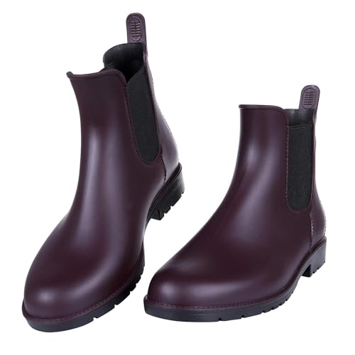 Women's Ankle Rain Boots Waterproof Chelsea Boots
