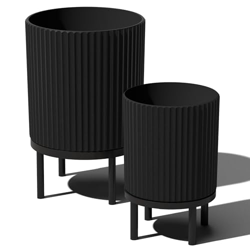Demi Series Raised Duo Planters (Black/Black / Bundle)