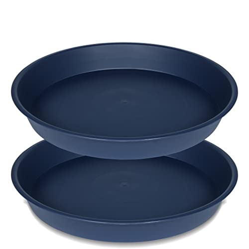 2 Pack of 20 21 inch Plant Saucer Round (21" (2 pack) / Blue)