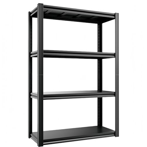 4 Tier Metal Storage Shelving Unit (4T 31.5" W x 15.8" D x 63" H)