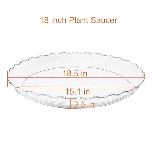 2 Pack of 18 inch Plant Saucer Plant Tray (18" (2 pack) / Blue)