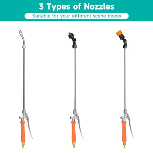 All Metal Sprayer Wand With 3 Types of Nozzles