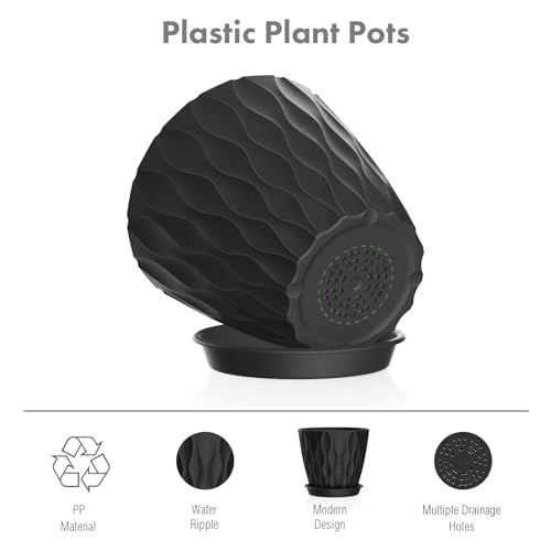 4 inch Small Plastic Nursery Pots (5 Count)