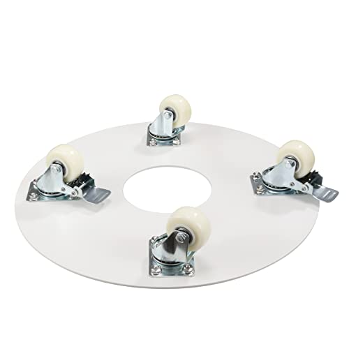 Plant Stand with Wheels (16" round white)