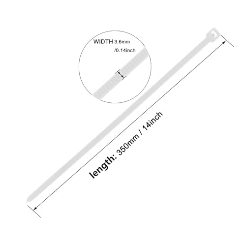14 Inch Zip Ties White 1000 PCS