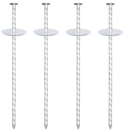 10" 40 Pack Galvanized Metal Landscape Stakes Heavy Duty Anchoring Spikes