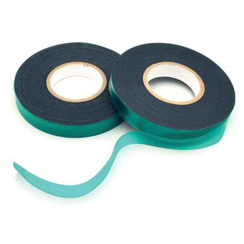 48 Rolls 150 Feet Stretch Tie Tape 0.5 Inch Garden Tie Tape Thick Plant Ribbon Garden Green Vinyl Stake for Indoor Outdoor Patio Plant Use