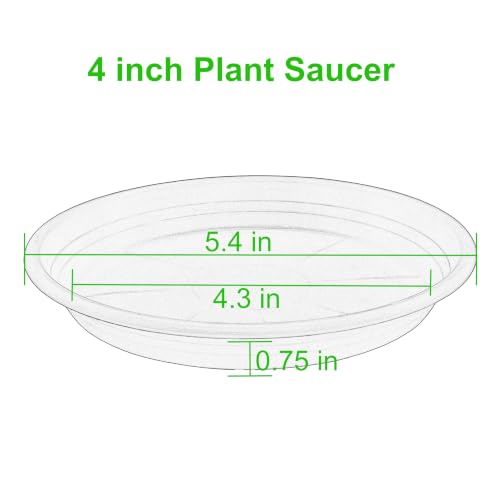 6 Pack of 4 inch Plant Saucer (4" (6 pack) / Brown)