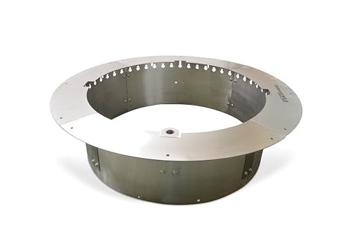 Heavy Duty Smokeless Stainless Steel Fire Pit Ring Insert for Outdoors (29"x29" Inner / Insert Dimensions)