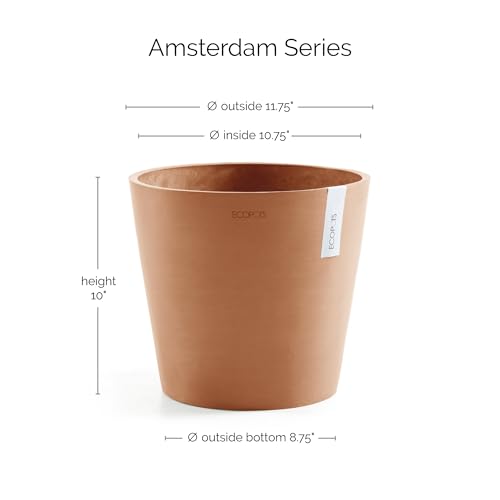 Amsterdam Round Flower Planter (Terracotta / 12 Inches)