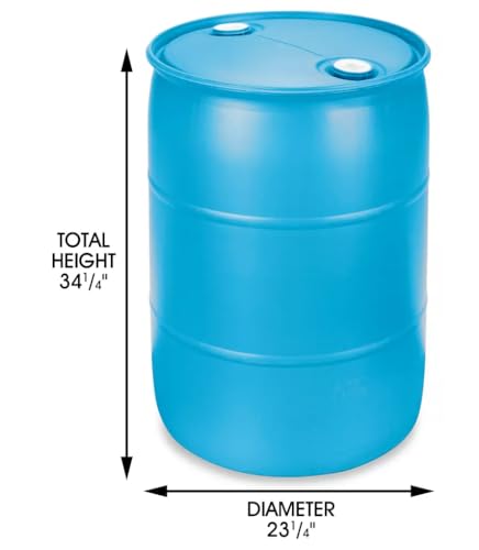 55 Gallons Water Barrel (Blue / 55 GALLONS)
