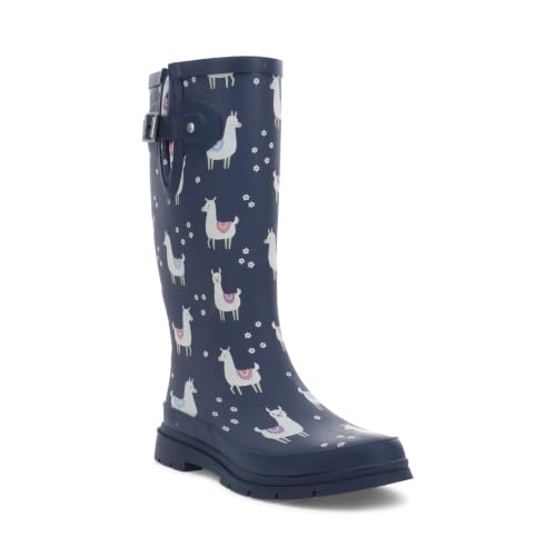 Women's Tall Waterproof Rain Boot (8 / Llama-rama)