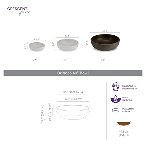 Extra Large Outdoor Planter Bowl with Drain Hole for Water Gardens