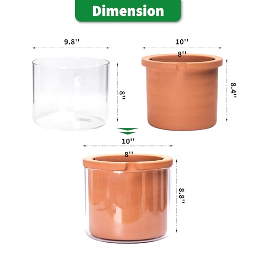 8 Inch Self Watering Planter (8" (1 Pack) / Terracotta)