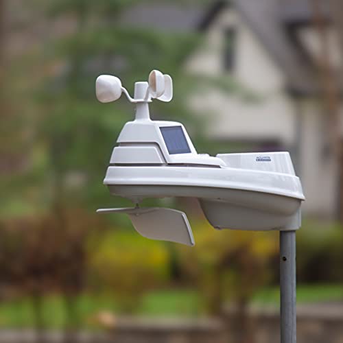 Iris (5-in-1) Home Weather Station with Wi-Fi Connection to Weather Underground with Temperature, Humidity, Wind Speed/Direction, and Rainfall (01540M) , Black