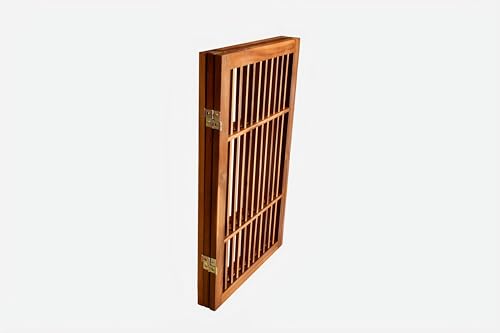 Pet Dog Gate Freestanding (3 Panel 30" Tall / Brown Pet Gate)