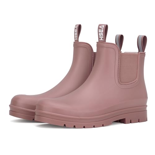 Women's Short Rain Boots Waterproof Ankle Chelsea Boots