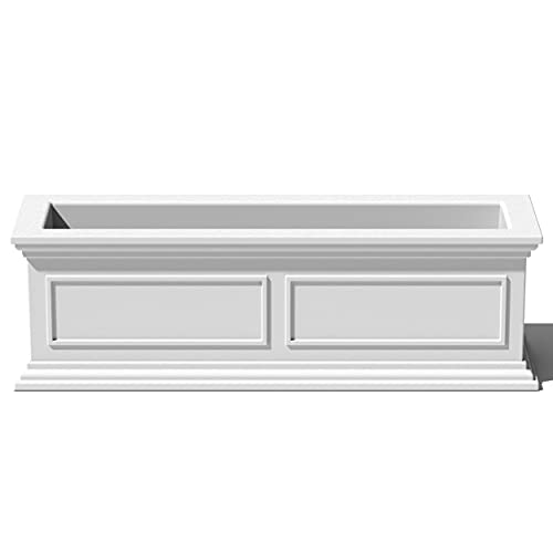 Brixton Series Window Box Planter (White / 11"H x 11"W x 36"L)