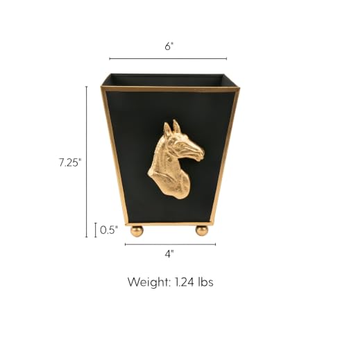 Brass Planter (Black Gold Horse / Square)