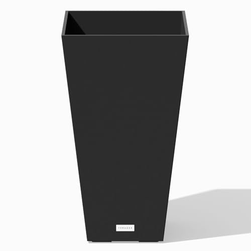 Pure Series Taper Planter (Black / 24 inch - 1 Pack)