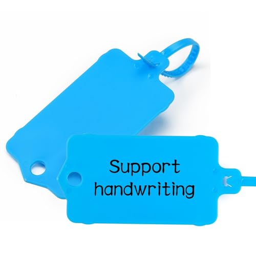 10000 Blank Plastic Tags for Labeling Reusable Hanging Tags Ties Key Tags Storage Tags Waterproof Plastic Mark Label Writable Hang Sign (Blue / 10000 PCS)