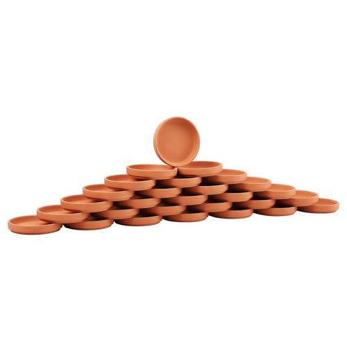 3.3 inch Small Terra Cotta Plant Saucers (3.3 inches)