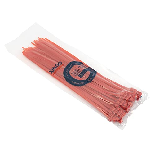 100PCS Cable Zip Ties Heavy Duty (12 inch / Red)